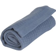 Vinter & Bloom Soft Grid Torkkupeitto, Denim Blue – kuva 1/7