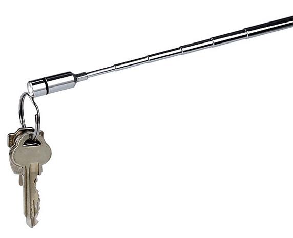 Teleskooppimagneetti, jossa LED-valo