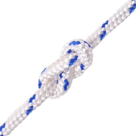 vidaXL Veneköysi Polypropeeni 14 mm 50 m Valkoinen