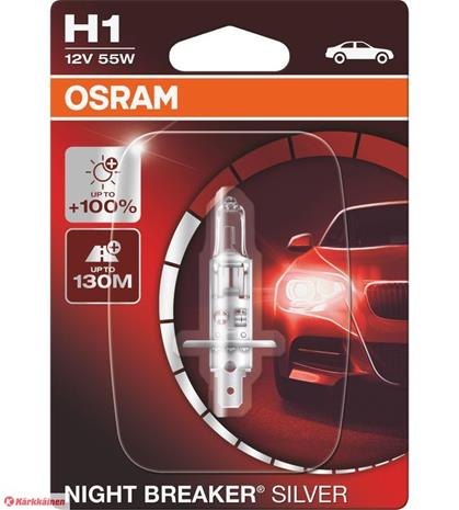 Osram H1 Night Breaker Silver 1kpl polttimo