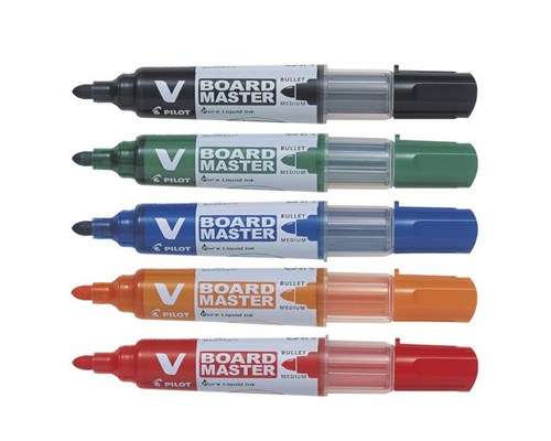 Pilot Whiteboardkynä V Board Rund Spets 5-kpl – kuva 1/8