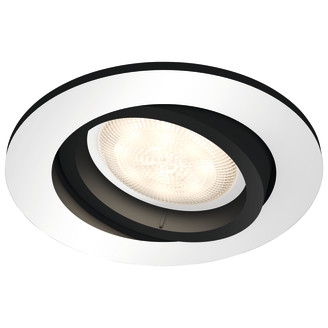 Philips Hue Milliskin-uppospotti 5,5 W hopea pyöreä