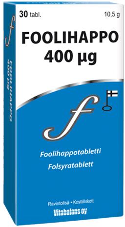 Vitabalans Foolihappo 400 µg, 30 tabl.