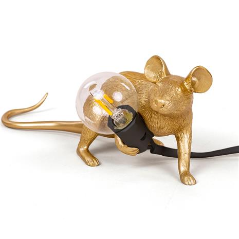Seletti Mouse Lamp Lop, Gold