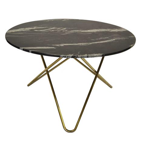OX Denmarq Big O Pöytä, Musta Marmori/Messinki
