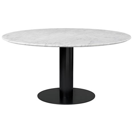 Gubi 2.0 Dining Table Bianco Carrara/Black ä˜150 cm