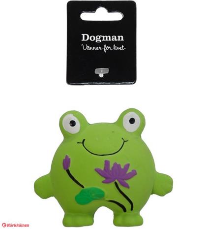 Dogman Latex-sammakko vihreä koiralelu
