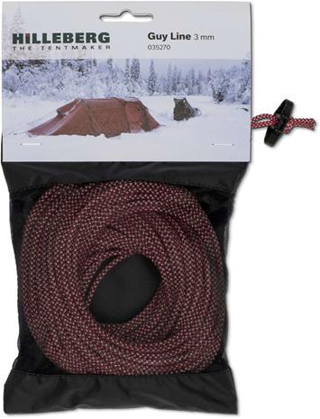 Hilleberg Reflective Guy Line telttailuvaruste Ø3mm 25m , punainen/valkoinen
