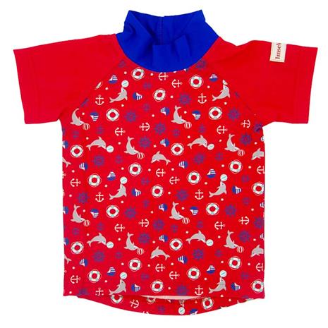 ImseVimse UV T-Paita, Red Marine 62-68