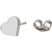 Design Letters Earring Stud Enamel Heart Silver – kuva 1/1