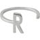 Design Letters Ring Silver A-Z R – kuva 1