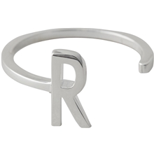 Design Letters Ring Silver A-Z R – kuva 1/1