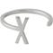 Design Letters Ring Silver A-Z X – kuva 1