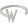 Design Letters Ring Silver A-Z W – kuva 1