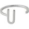 Design Letters Ring Silver A-Z U – kuva 1