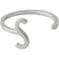 Design Letters Ring Silver A-Z S – kuva 1