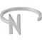 Design Letters Ring Silver A-Z N – kuva 1