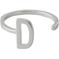 Design Letters Ring Silver A-Z D – kuva 1