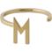Design Letters Ring Gold A-Z M – kuva 1