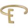 Design Letters Ring Gold A-Z E – kuva 1