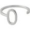 Design Letters Ring Silver A-Z O – kuva 1