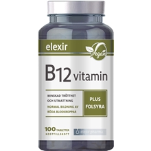 B-12 vitamin plus folsyra 100 tablettia – kuva 1/2