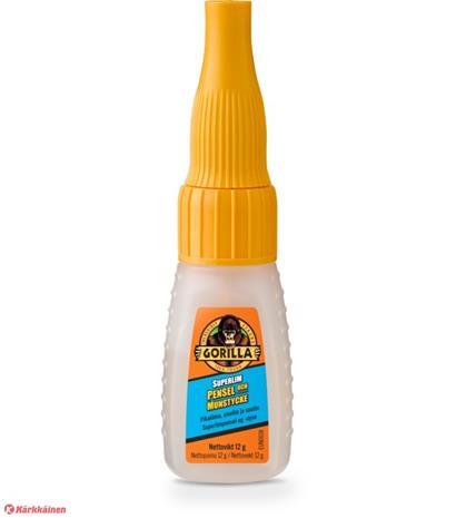 Gorilla Super Glue Brush & Nozzle 12g pikaliima