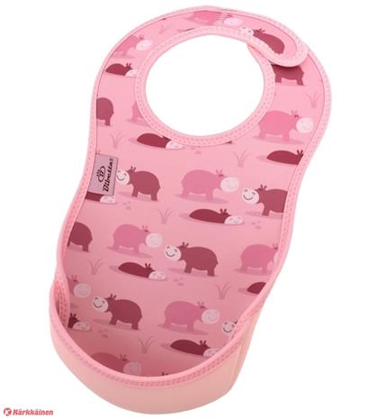 Bibetta Hippos roosa ruokalappu