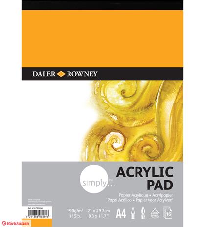 Daler Rowney Simply A4 akryylilehtiö