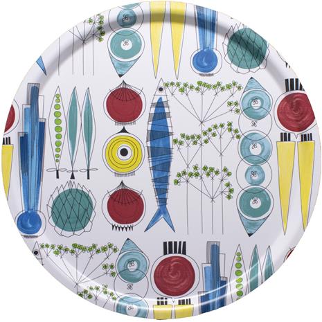 Almedahls Picknick pyöreä tarjotin Ø 38 cm Multi