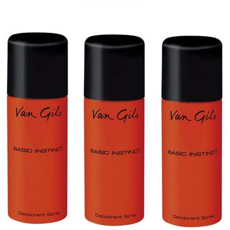 Van Gils - 3x Basic Instinct Deodorant Spray 150 ml
