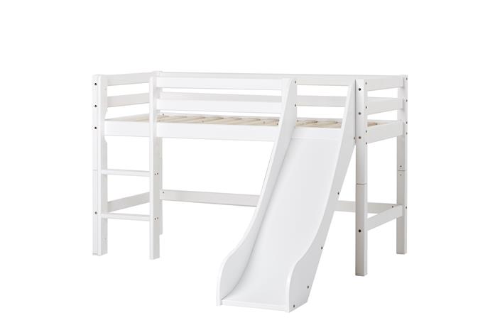 Hoppekids - BASIC Half-high sofabed with slide 70x160 cm - White