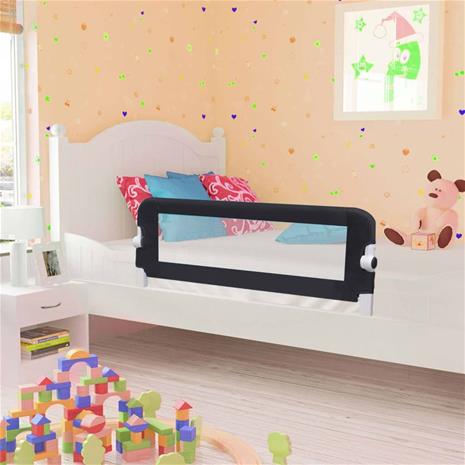 vidaXL Turvalaita sänkyyn polyesteri 102x42 cm harmaa