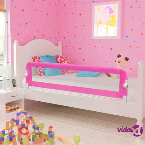 vidaXL Turvalaita sänkyyn 2 kpl vaaleanpunainen 150x42 cm