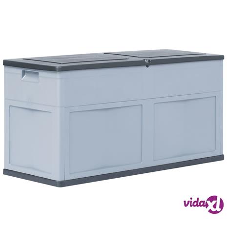 vidaXL Puutarhan varastoarkku 320 l harmaanmusta