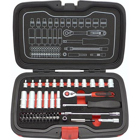 Tecos 34501048 Hylsysarja 48 osaa, 1/4""
