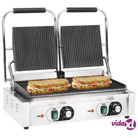 vidaXL Kaksoisparilagrilli 3600 W 58x41x19 cm