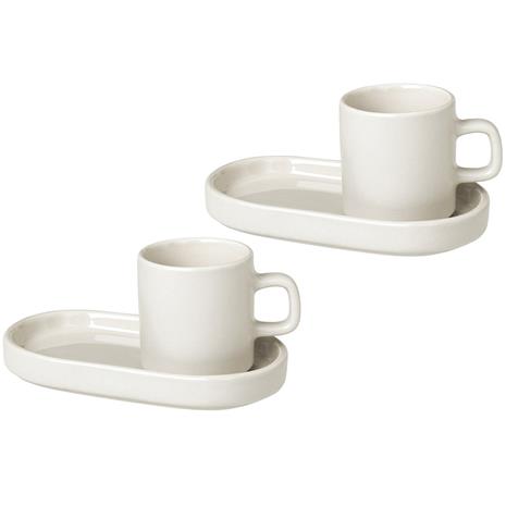 Blomus Mio-espressokuppi ja lautanen 2-pack Moonbeam