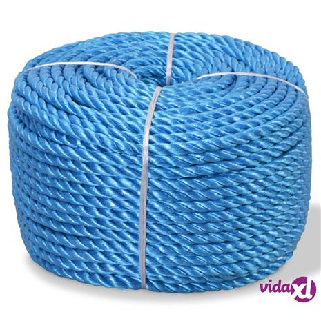 vidaXL Punottu Köysi Polypropeeni 14 mm 100m Sininen