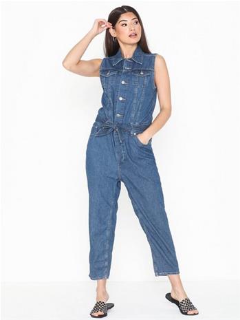levi's cropped taper jumpsuit