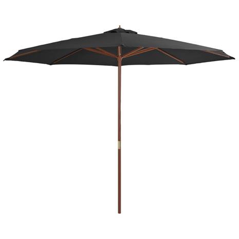 vidaXL Aurinkovarjo puurunko 350 cm antrasiitti