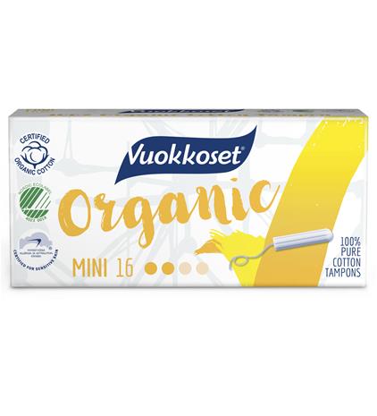 Vuokkoset Organic Tampon Mini 16 kpl