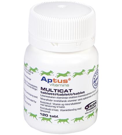 Aptus Multicat 120 tabl kissoille vitamiinivalmiste