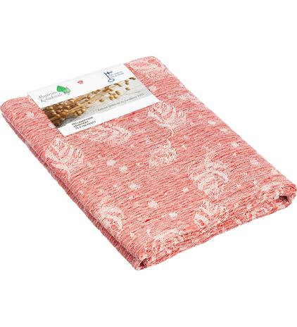 Lehdykät punainen 70x150 cm pellavapyyhe