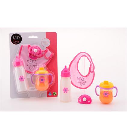 Baby bottle with bib and pacifier, 2-pack