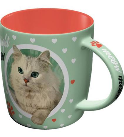 Cat Lover Coffee Right Meow Muki monivärinen