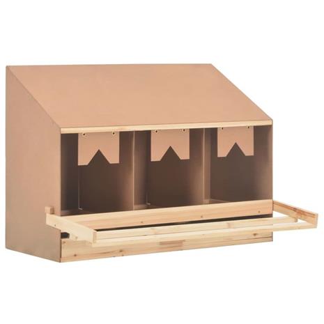 vidaXL Kanan munintapesä 3 osastoa 93x40x65 cm mänty – kuva 6/8