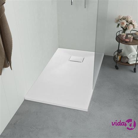 vidaXL Suihkualusta 90x70 cm SMC valkoinen – kuva 5/8