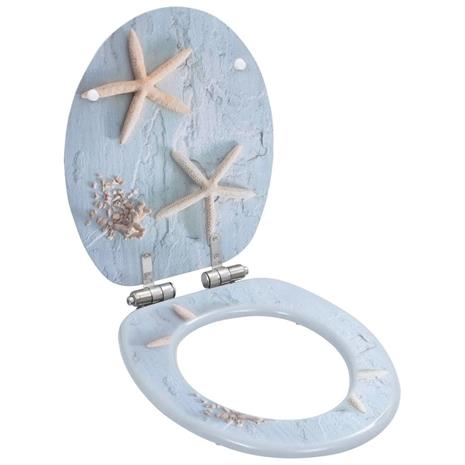 vidaXL WC-istuin soft close kannella MDF meritähtikuosi