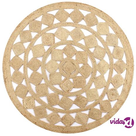 vidaXL Käsintehty matto punottu juutti 90 cm